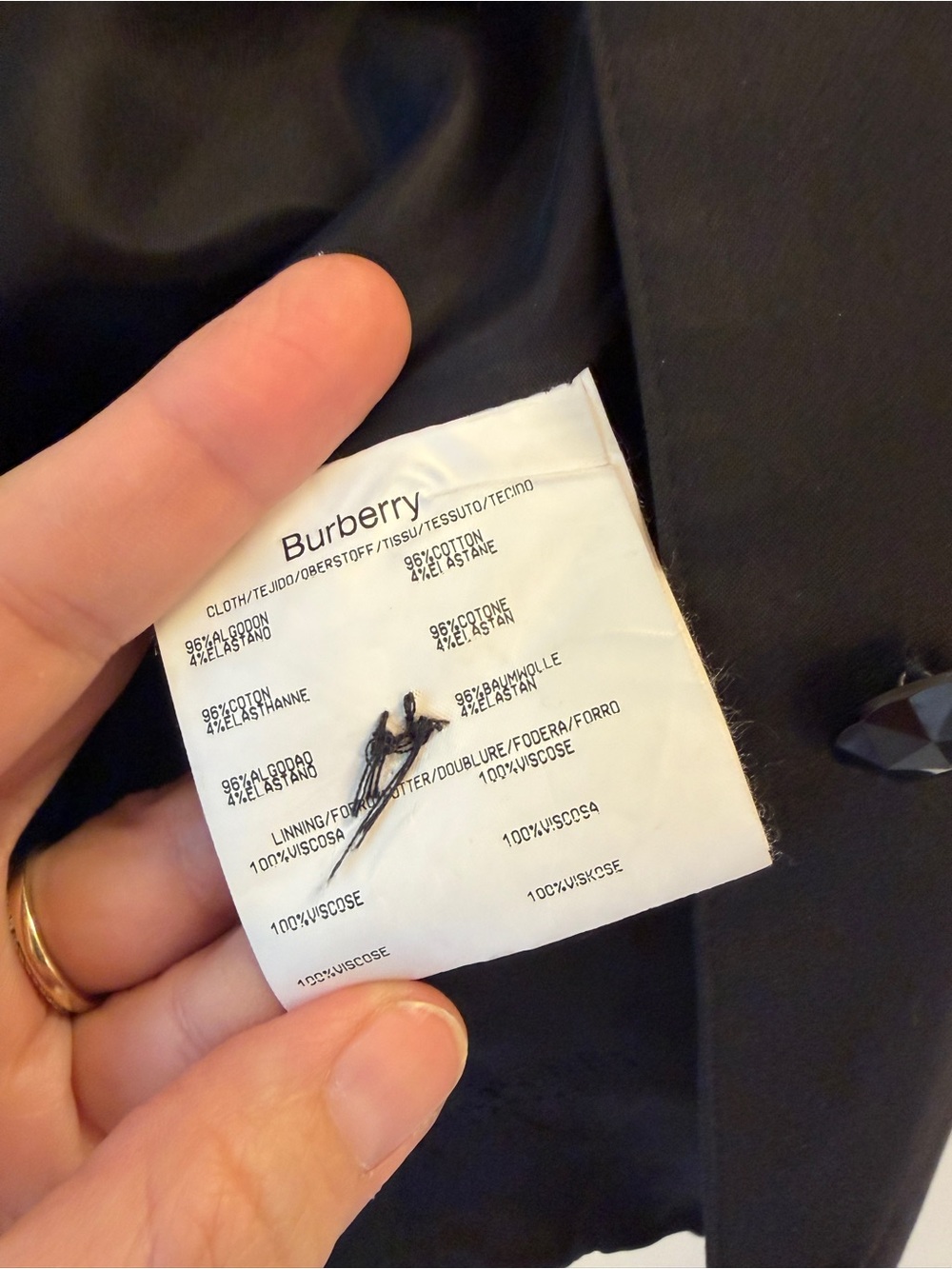 Burberry London Black Sleek Cropped Jacket | Sz S (4/6) - Picture 7 of 14